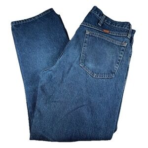 Men's Rustler by Wrangler Denim Jeans Regular‎ Fit Dark Wash 87619PW 35x30
